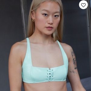 Savage x Fenty Queen of the Galaxy Bralette Small Light Blue Turquoise Teal Aqua